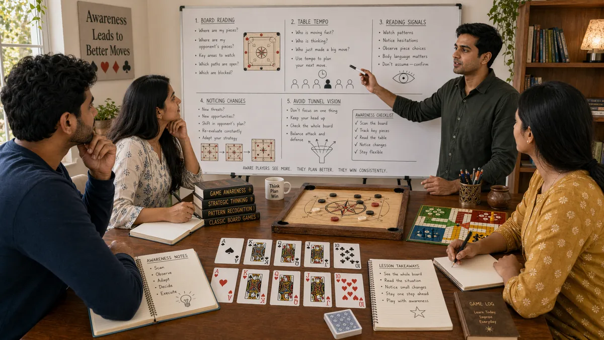 Desi game awareness educational illustration