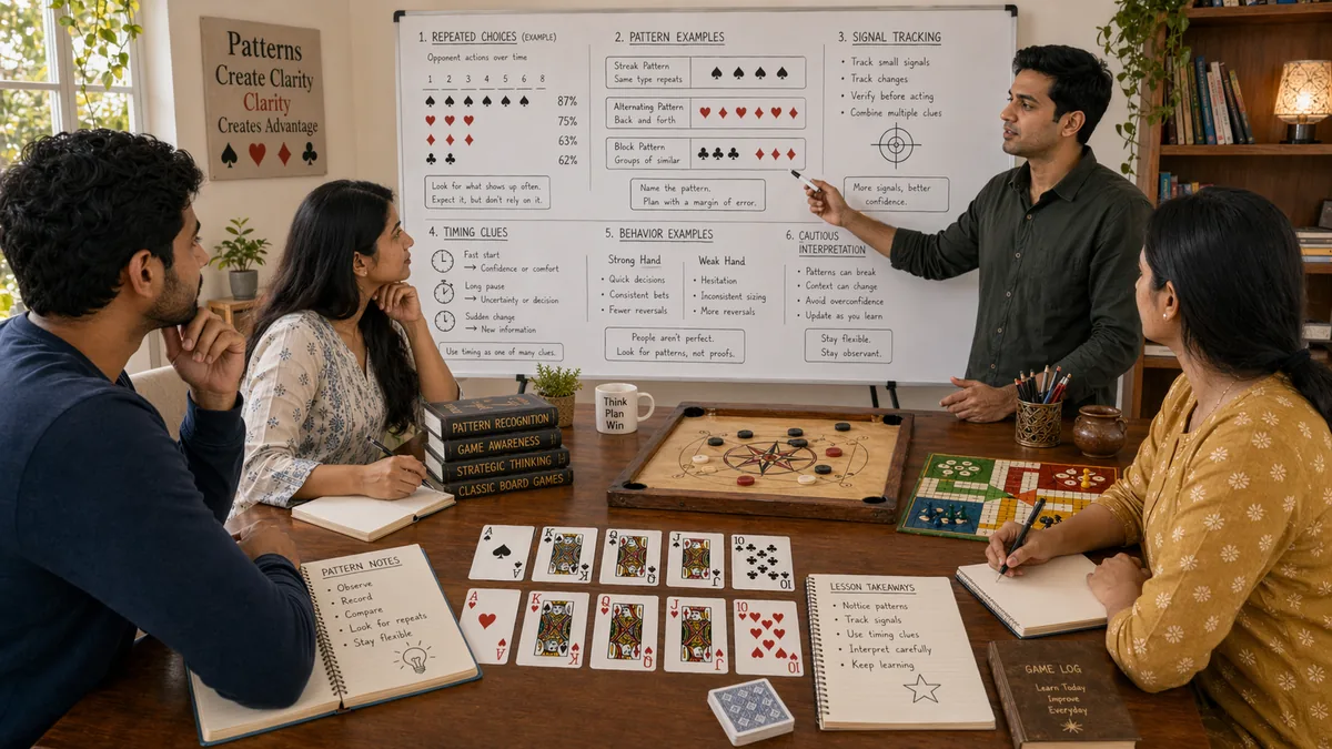 Desi game pattern recognition educational illustration