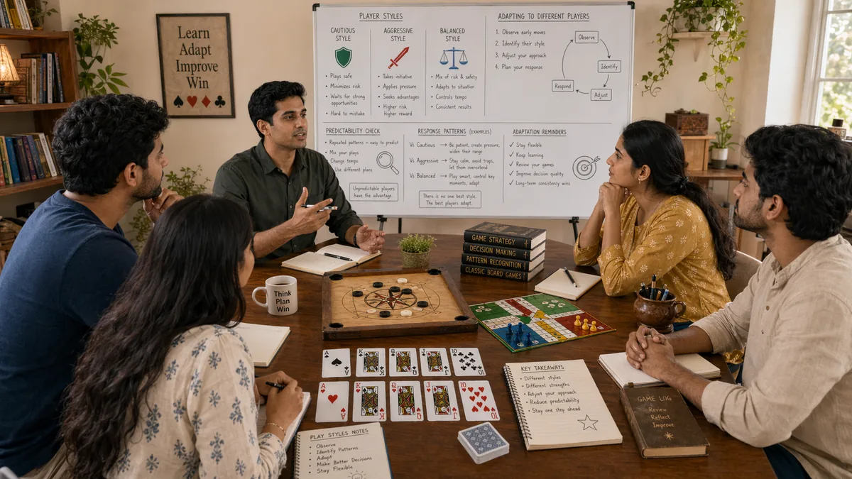 Desi game play styles educational illustration