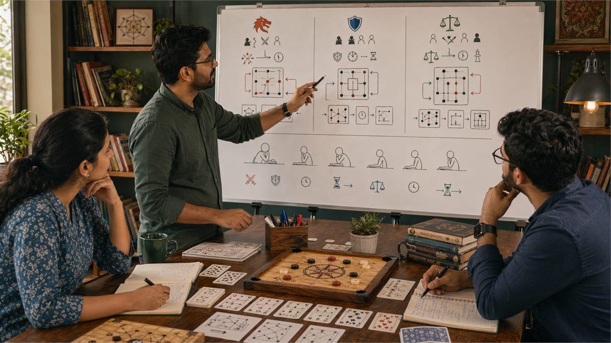 Different player strategies and playing styles in Indian games