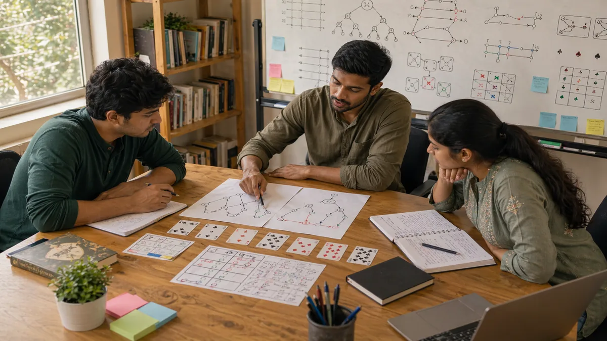 Skill game decision making study scene