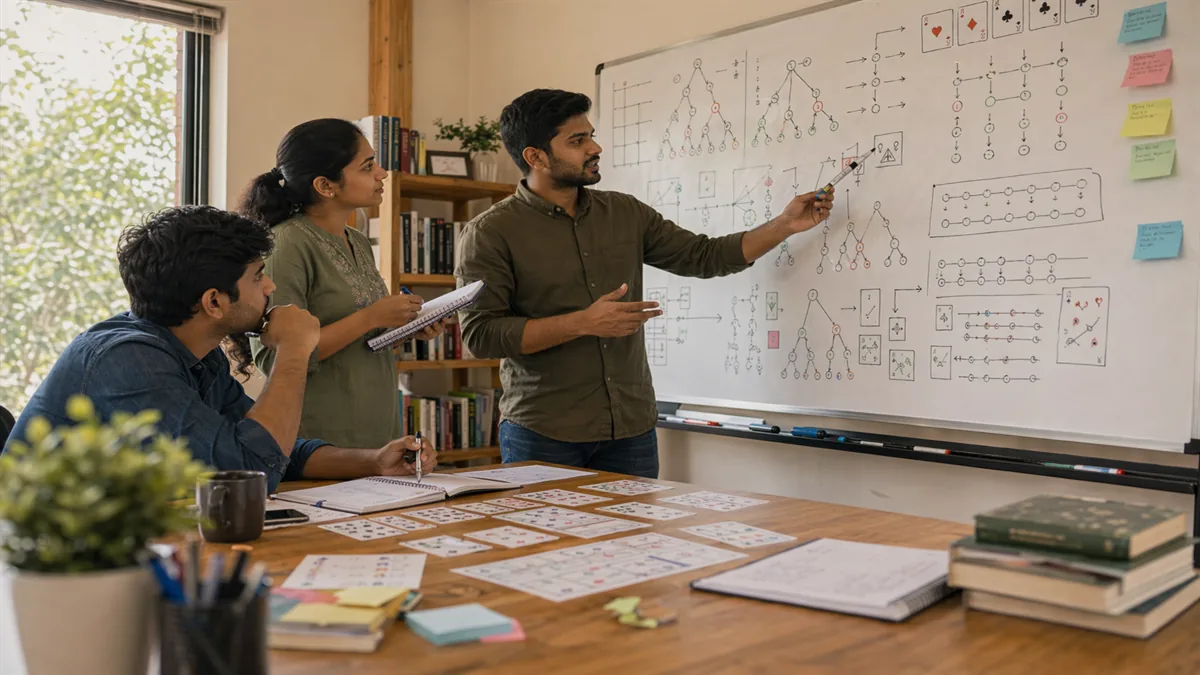Skill game strategic thinking workspace